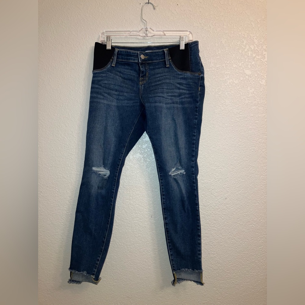Isabel Maternity By Ingrid &Isabel Skinny Jeans Distressed Size 6 Maternity